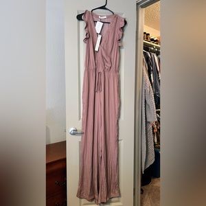 Mauve Satin Jumpsuit NWT